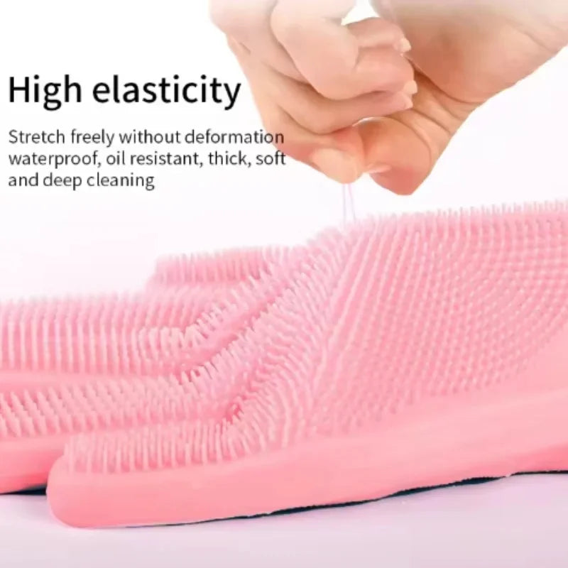 Pet Grooming Gloves for Dogs And Cats Silicone Bathing Shampoo Scrubber Dishwashing Cleaning Glove Hair Removal Multi-Functional