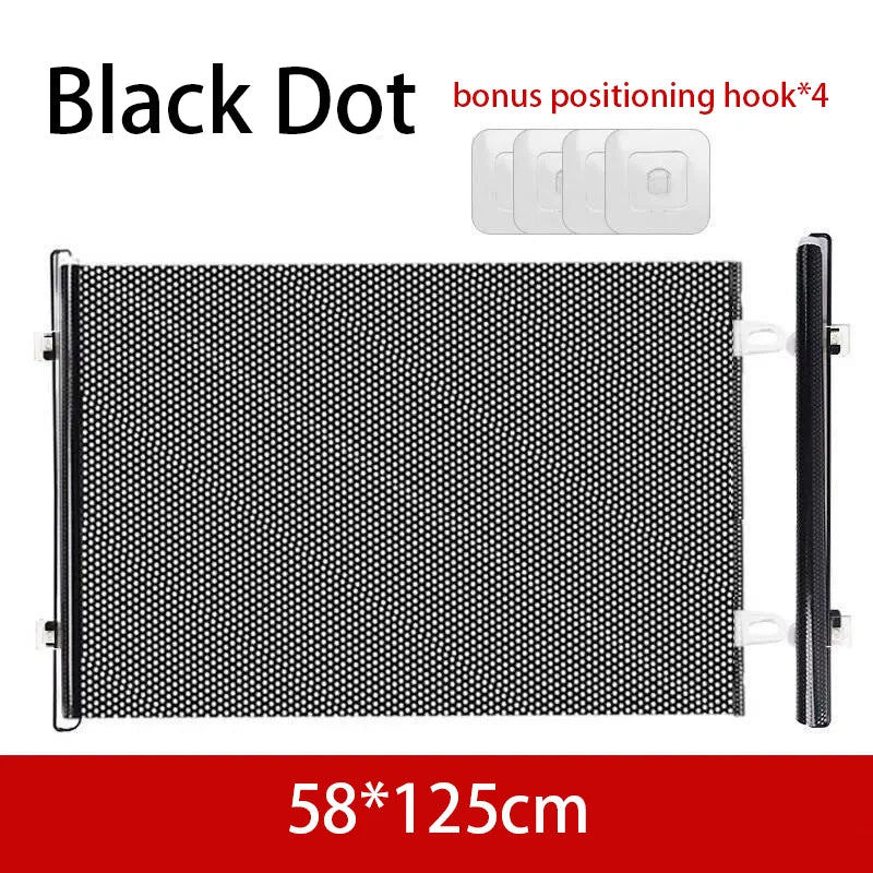 Retractable Pet Gate Screen Door-Stair Gates for Dog Cat Portable Dog Gates with Reinforced Strip Design to Prevent Crawling
