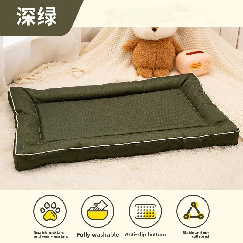 Chew Proof Large Dog Mat Waterproof Non Slip Thick All Seasons Washable Crate Sleeping Pad For Golden Retriever Labrador Cats