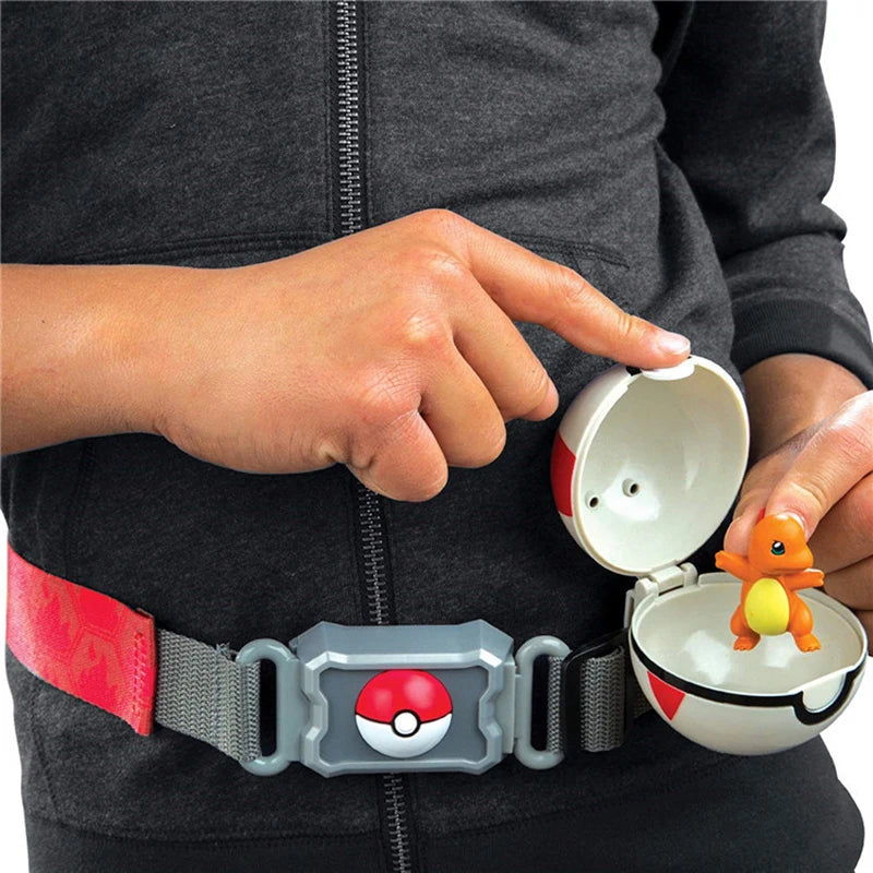 Pokemon Belt Ball Toys Kawaii Pet Elf Pikachu Squirtle Bulbasaur Cosplay Battle Competitive Game Pocket Monster Pocket Ball