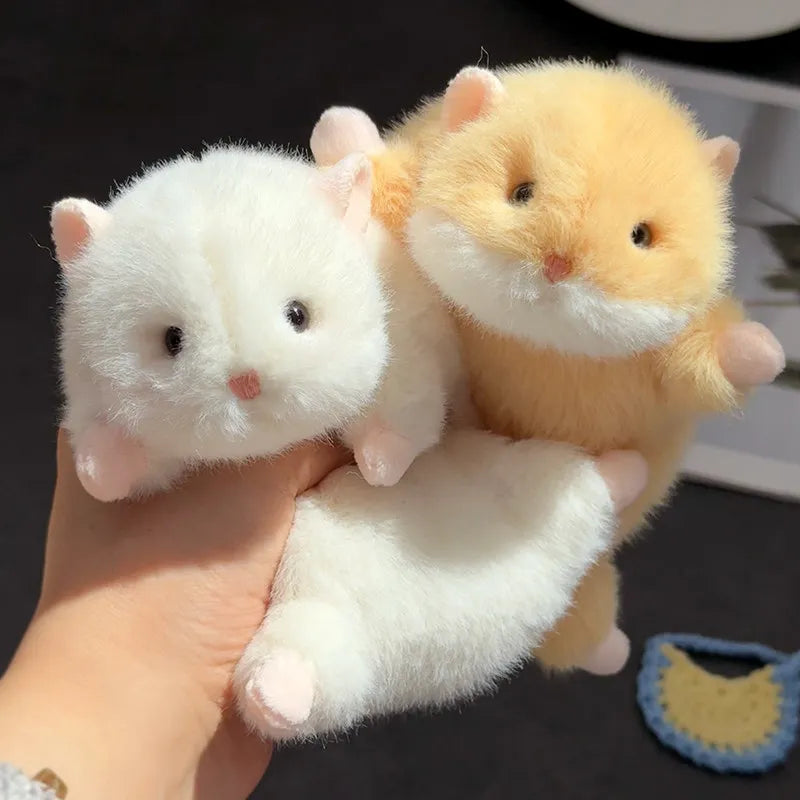 New Products In Stock Cute Golden Bear Little Hamster Plush Toy Cartoon Cute Pet Keychain Bag Pendant Style To Good Friends