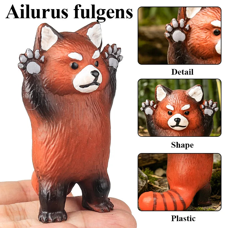 Oenux Cute Pet Model Frog Lizard Pig Hen Rabbit Shiba Inu Hamster Squirrel Otter Animals Figurine PVC Miniature Home Decor Kids