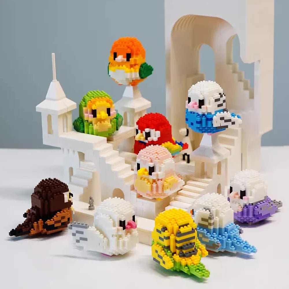 Moe Bird series building block toys assembly, table ornaments, children's educational toys, suitable for boys and girls Christma