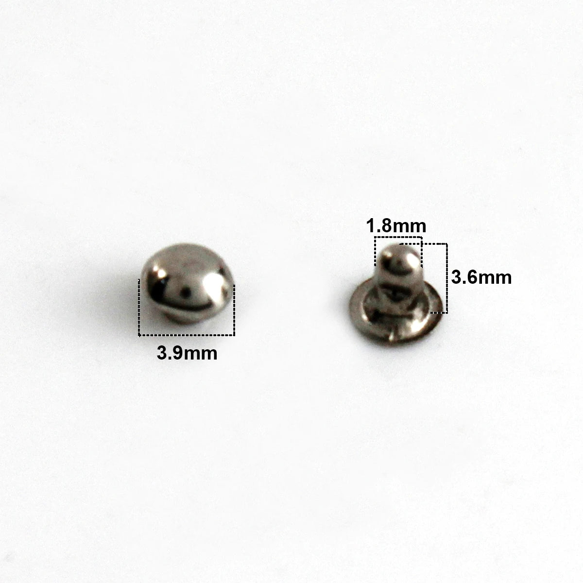 100sets Metal Dome Cap Rivets Mushroom Studs Round Rivet for Bag Clothing Garment Shoes Pet Collar Parts DIY Accessories