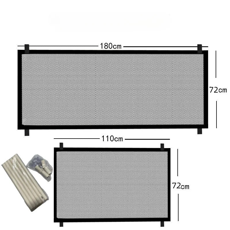 1pc Heavy Duty Dog Barrier Fence with Hooks Insulated Net Foldable Breathable Mesh Mirror Door Pet Gate for Indoor Outdoor ﻿