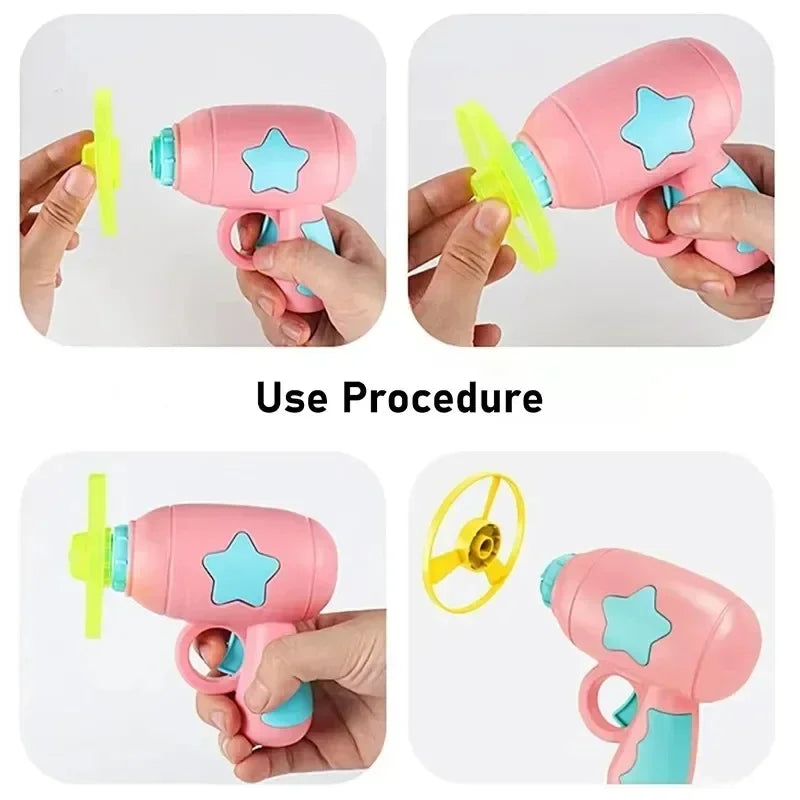 Mini Flying Disc Gun Cat Toy Interactive Launch Plaything Kitten Chasing Training Fun Pet Accessories Daily Entertainment