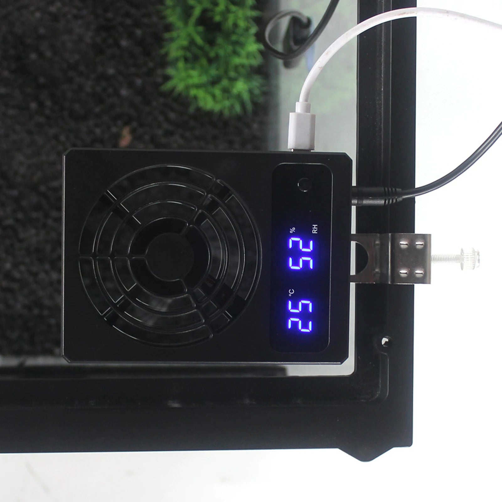 Temperature Control Fan for Reptiles Amphibians with Automatic Switch Available Humidity Settings Fan Dehumidifier Pets Products