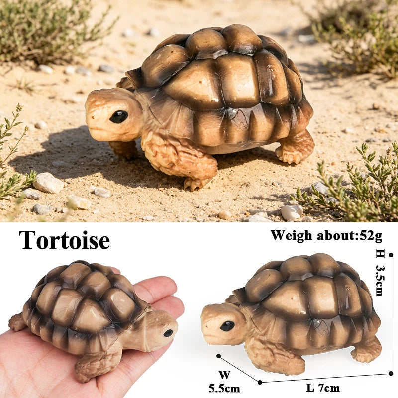 Oenux Cute Pet Model Frog Lizard Pig Hen Rabbit Shiba Inu Hamster Squirrel Otter Animals Figurine PVC Miniature Home Decor Kids
