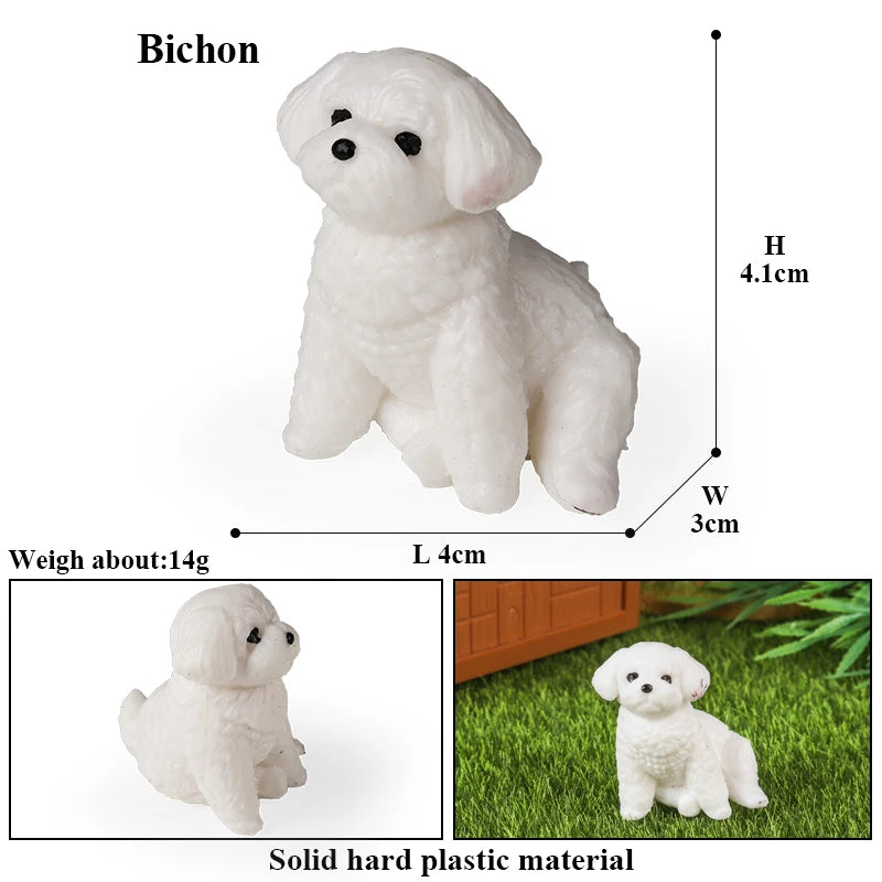 Oenux Cute Pet Model Frog Lizard Pig Hen Rabbit Shiba Inu Hamster Squirrel Otter Animals Figurine PVC Miniature Home Decor Kids