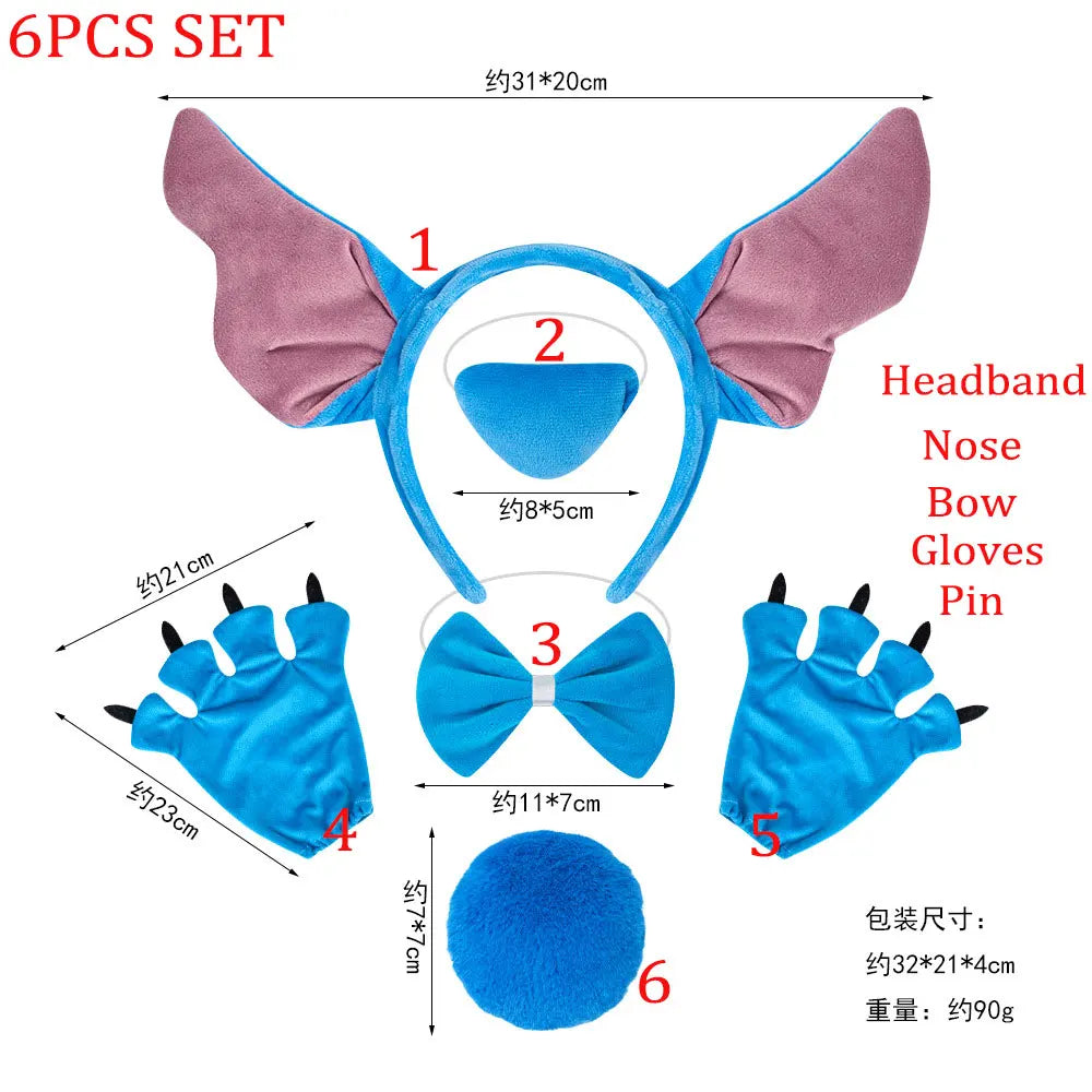 Hawaii Blue Monster Dog Costume Play Accessory Headband Bow Nose Kid Birthday Party Photography Props Experiment 626 Dress up