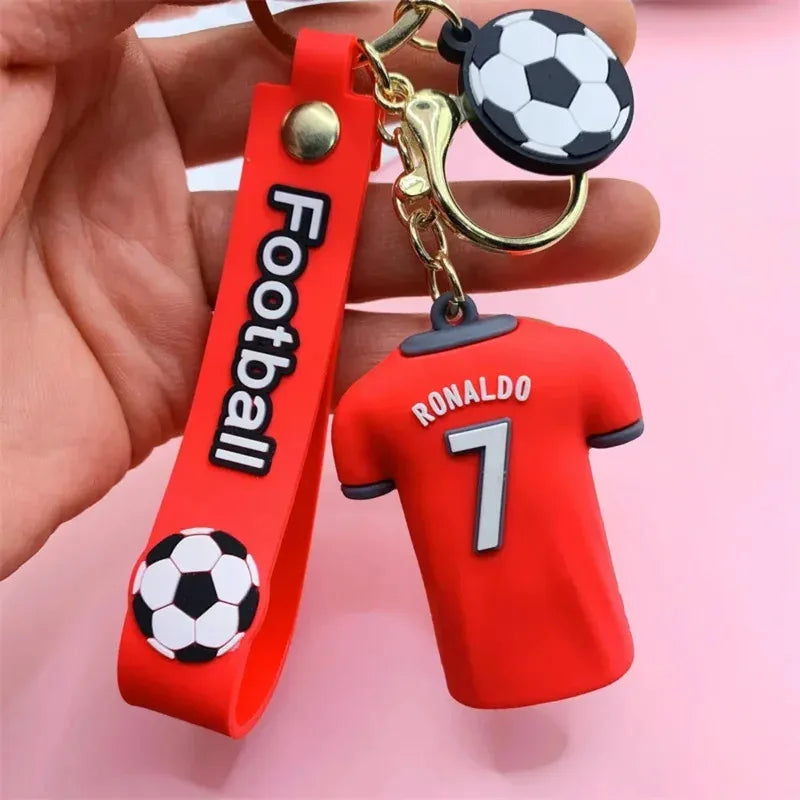 Soccer Ball Keychain Football Jersey Pendant Couple Charm For Keys Bag Accessories Gift