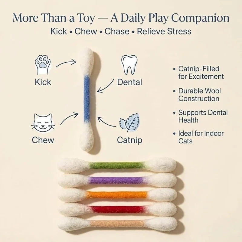 1/6 PCS Cat Interactive Stick Catnip Toy Suitable for Indoor Play Durable Teething Rope Interactive Cat Game Enthusiast Gift