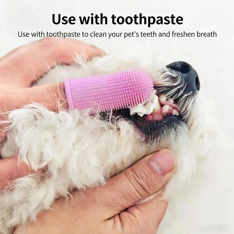 Pet Supplies, Dog & Cat Finger Toothbrush, Ultra Soft Teeth Cleaning Silicone Toothbrush Tool, Universal Cleaning Product for Do