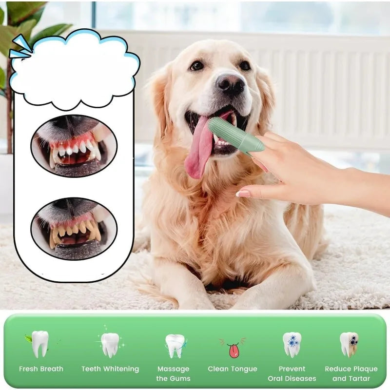 Pet Silicone Cleaning Nail Brush Finger Brush Cat Dog Pet Tooth Brush Dog Teeth Cleaning Cat Toothbrush Pet Products