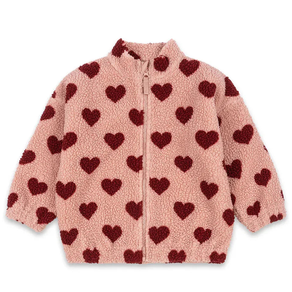 2025 Autumn KS Toddler Girls Lambswool Cats Jacket Boys Cartoon Cotton Fleece Outwear Coat Kid Winter Clothes Child Beetle Coats