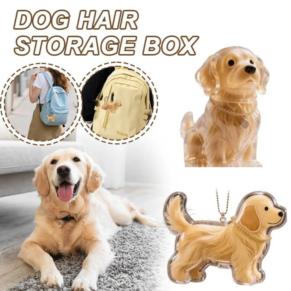 Transparent Dog Fur Storage Pendant Cute DIY Accessories Portable Souvenirs Keychain Fur Storage Capsule Pet Hair Container