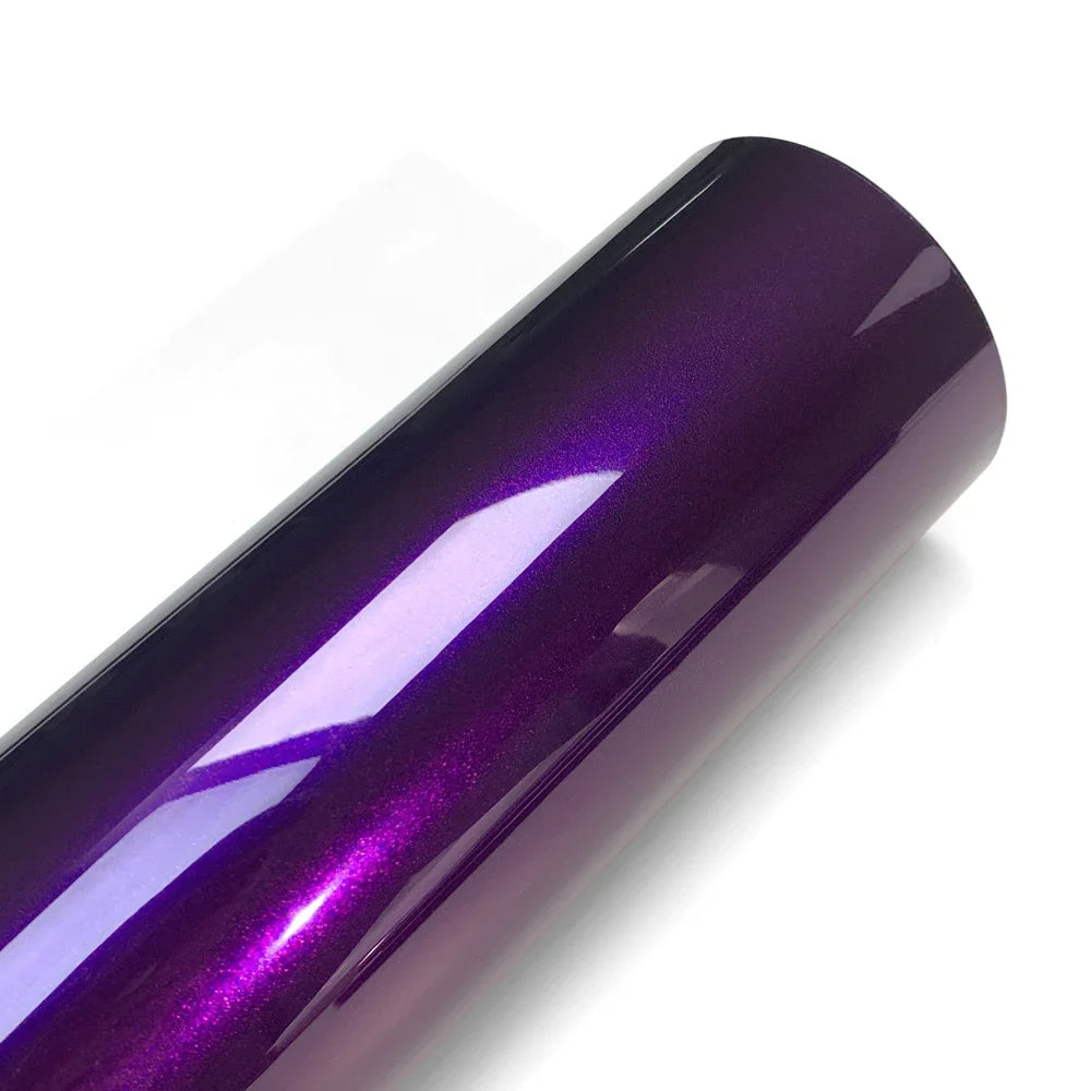 PET High Glossy Purple Vinyl Wrap Film Car Wrapping Motorcycle DIY Sticker Air Release Self Adhesive Decal for Car Accessories