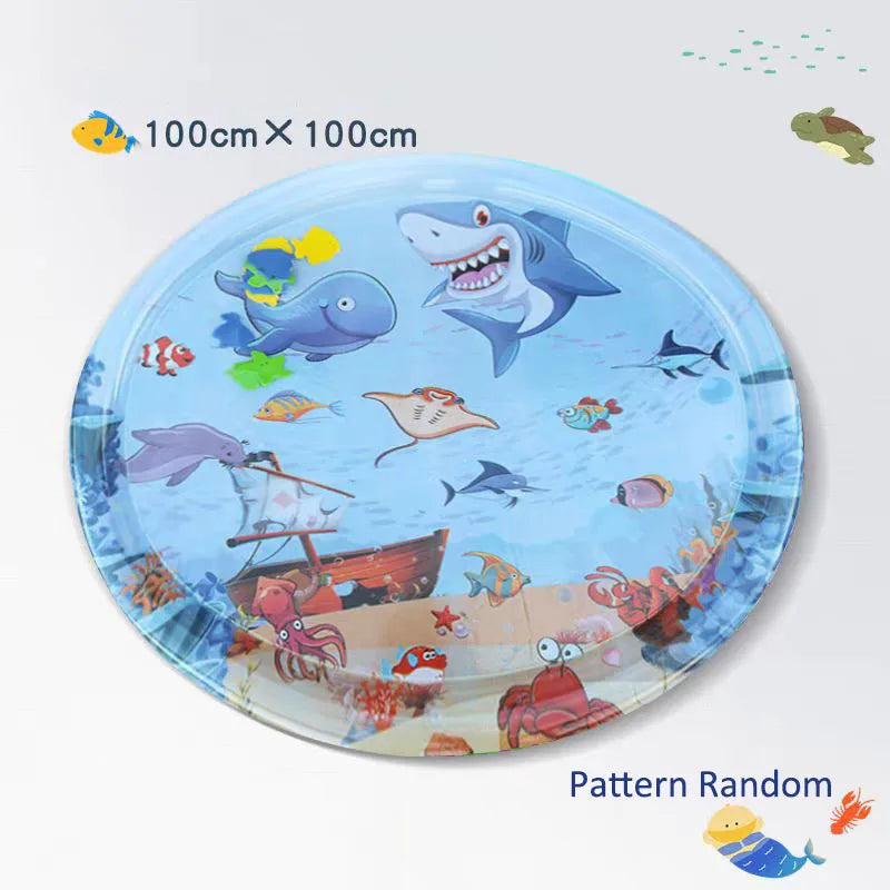 Water Sensory Play Mat Thickened Inflatable Water Mat For Cat And Dog Pet Playmat With Fish Sea Ocean Sensory Toy Water Cooling