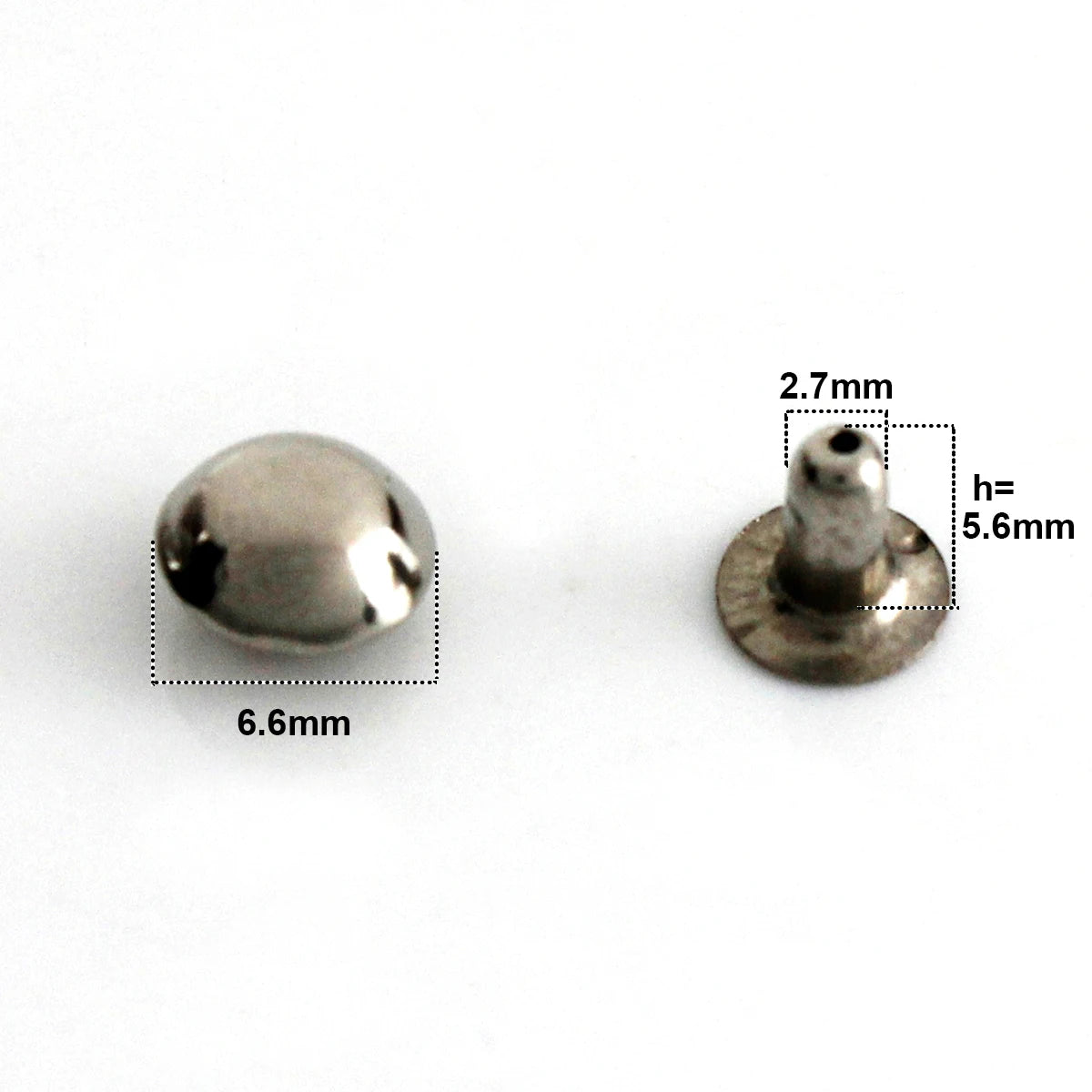 100sets Metal Dome Cap Rivets Mushroom Studs Round Rivet for Bag Clothing Garment Shoes Pet Collar Parts DIY Accessories