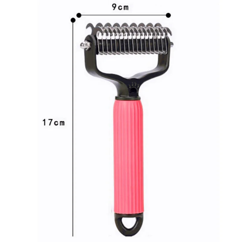 Dog Comb Knife Dogs Combs Double-sided Pet Hair Remover Stainless Steel Dog Brush for Hair Knot Cleaning Dogs Brush Pet Products