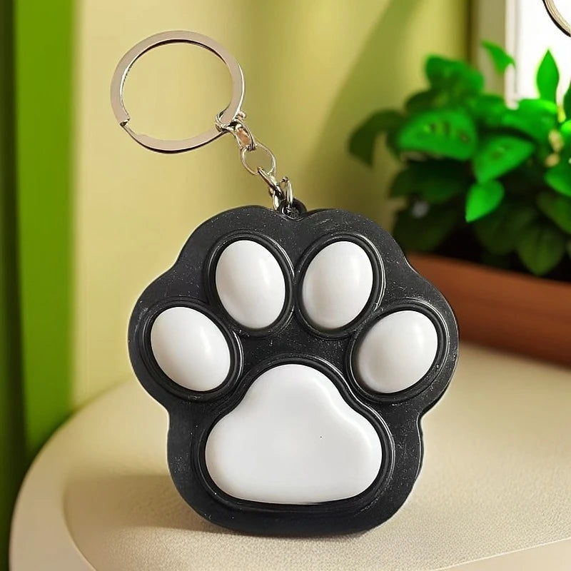 New Creative Personality Stress Relief Toy Cute Cat Paw Keyboard Key Chain Pendant Couple Bag Pendant Toy Gift