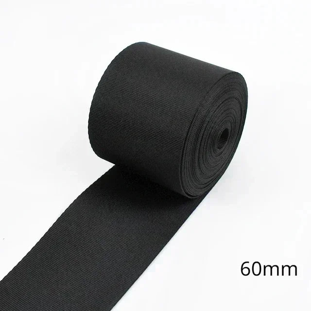 5M 10-100mm Black Nylon Webbing Tape Backpack Strap Pet Collar Safety Belt Ribbon Band DIY Bag Clothing Sewing Accessories