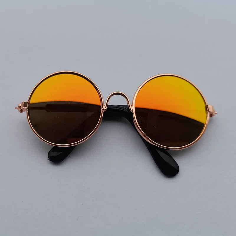 Cat Sunglasses Lovely Vintage Round Reflection Eye Wear Glasses for Small Dog Cat Pet Photos Pet Products Props Accessories