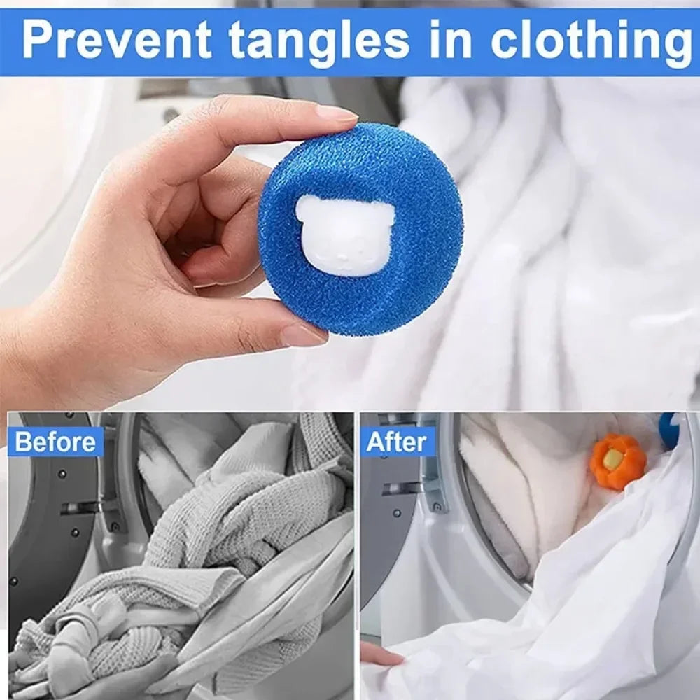 Home Laundry Removes Lint Clothes Ball Catch Pet Hair Remover Reusable Balls Products Washing Machine Filter Household Garden