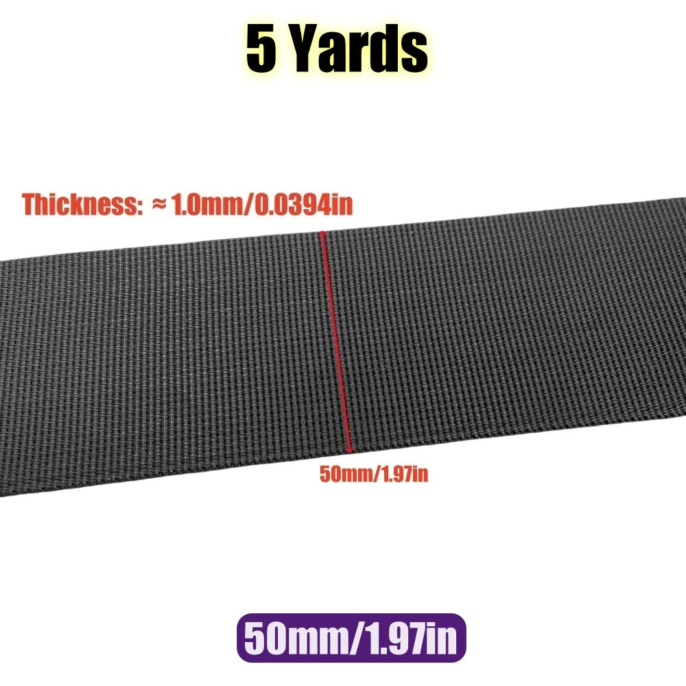 5 Yards 10-50mm Nylon Webbing Tape Backpack Strap Pet Collar Safety Belt Ribbon Band Bag Clothing DIY Sewing Accessories