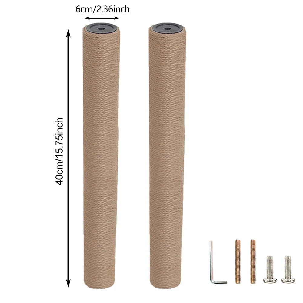 2PCS Cat Scratch Pole, DIY Accessories for Cat Climbing Frame, Suitable for Cat Climbing Frame or Replacing Old and Damaged Cat