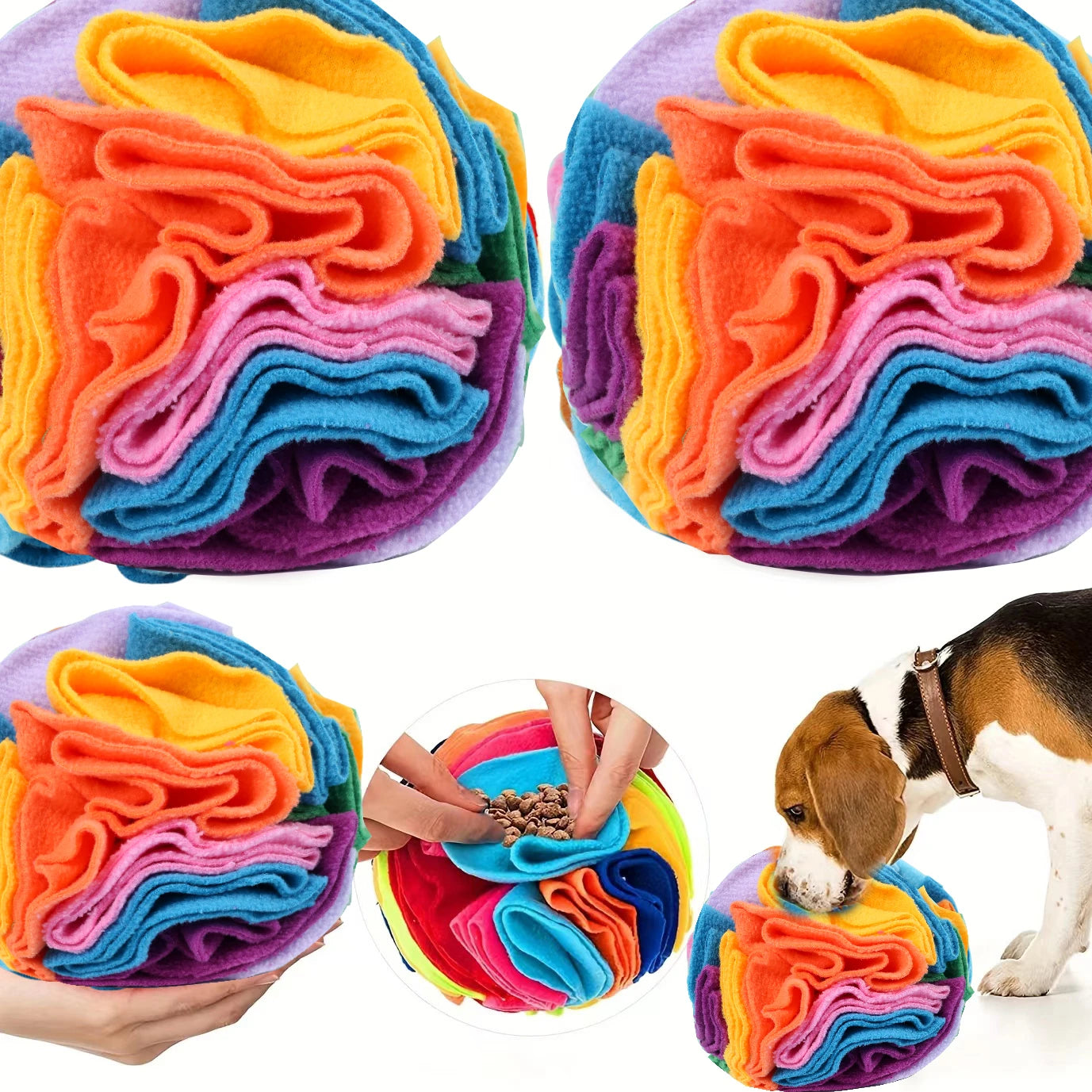 Interactive Dog Toys Snuffle Ball for Dogs Encourage Natural Foraging Skills, Snuffle Ball Dog Puzzle Toys Treat Ball for Large