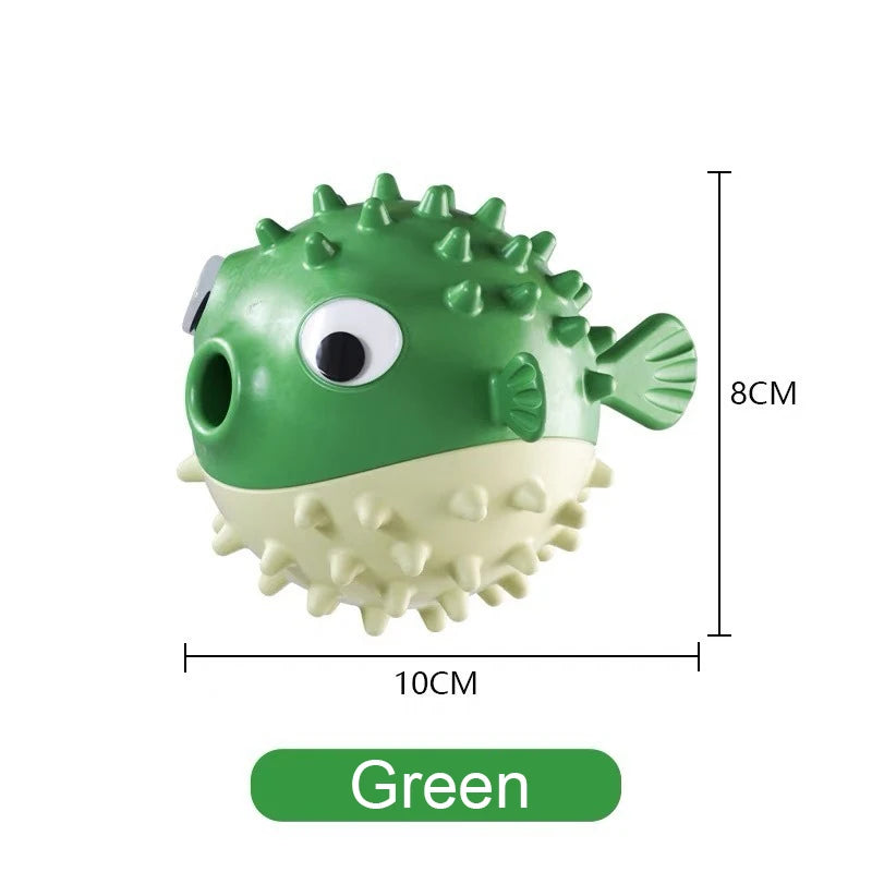 Bouncing Fish Dog Toy Leak Ball Dogs Cats Slow Feeder Puzzle Toys Interactive Self-Play Boredom Relief Pets Toys Treat Dispenser