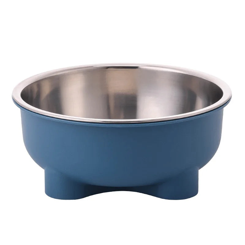 1/4PCS 600ml Capacity Stainless Steel Pet Bowl: Detachable, Easy-Clean Dog & Cat Dish with Non-Skid Bottom for Secure