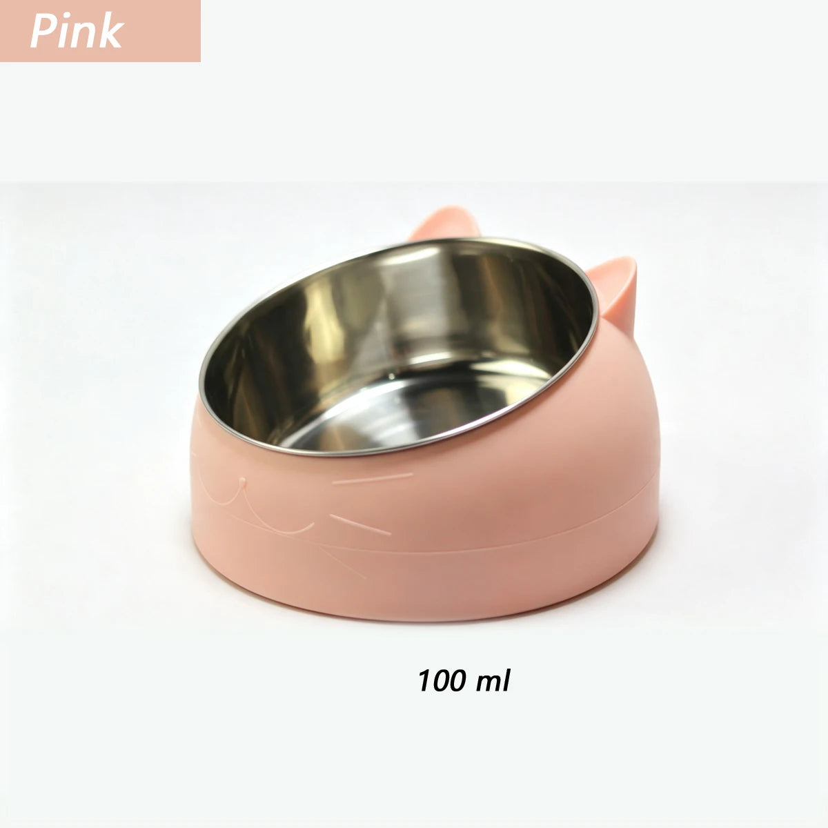 Stainless Steel Neck Guard Cat Bowl Pet Food Elevated Accessories Kitten Cats Articles Products Supplies Feeders Drinker Pets