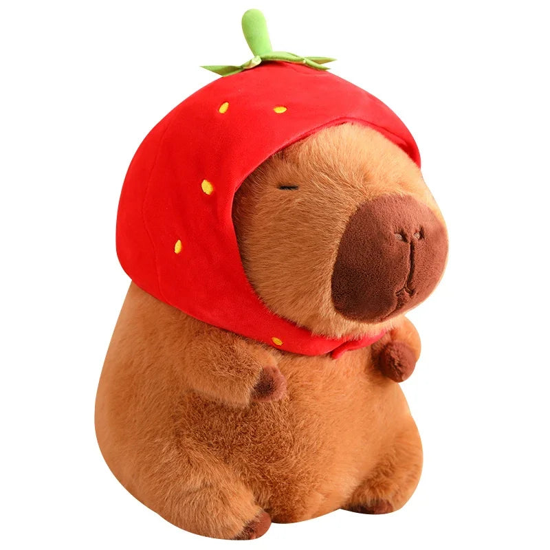 Capybara Plush Toy Simulation Capibara Cosplay Unicorn Dinosaur Dress Boba Bread Fruit Food Decor Birds Bubble Stuffed Animals