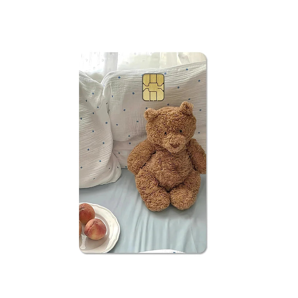 Cute Pet Puppy Kitten Lamb Credit Debit Card Sticker Bread Dog Bus Pass DIY Waterproof Small Chip Film Sticker Decoration Gift