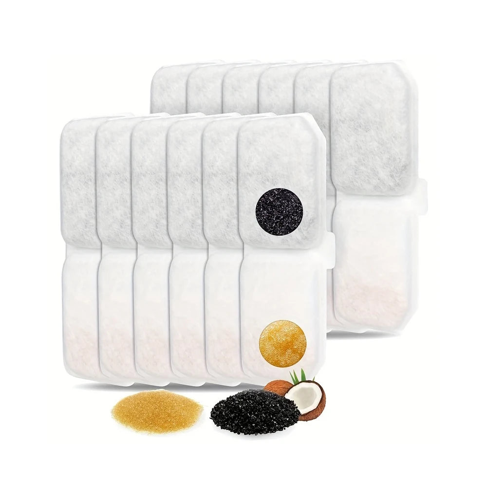 12pc/24pc pet water distributor filter cat drinking water filter filter (this product only has chip)