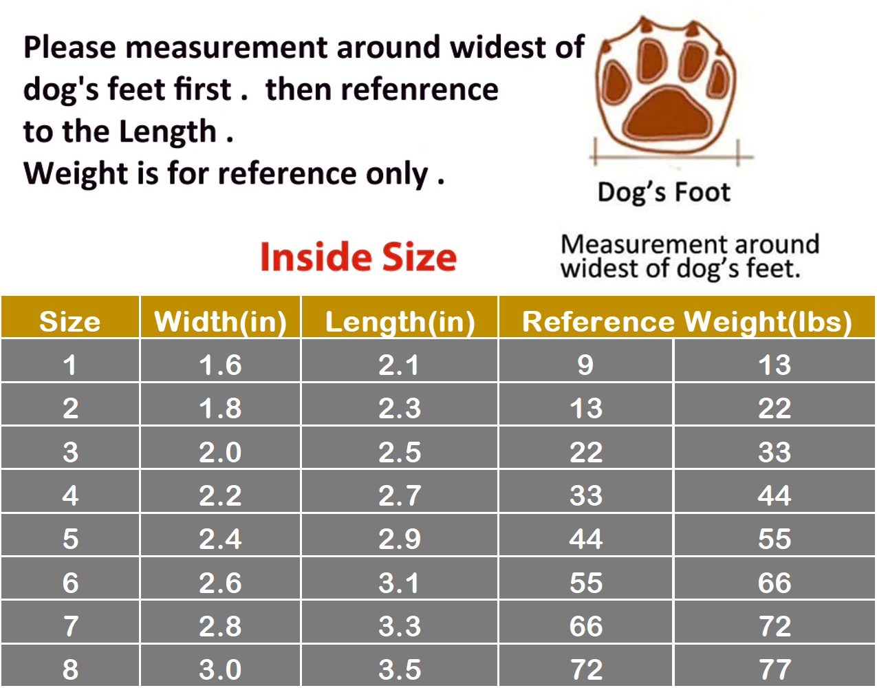 Waterproof Shoes/Boots for Medium Large Dogs