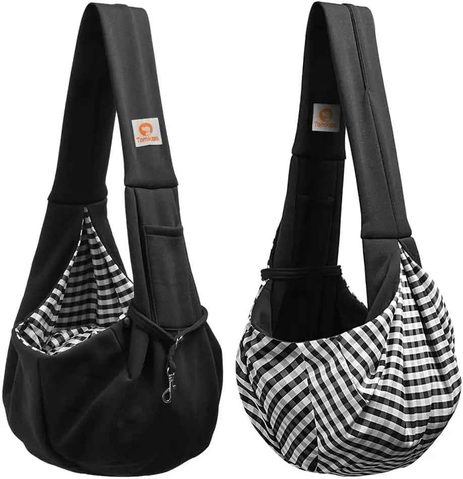 Small Dog Sling Carrier – Hands-Free Pet Pouch for Dogs & Cats, 3–10 lbs