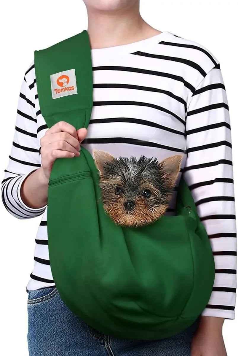 Small Dog Sling Carrier – Hands-Free Pet Pouch for Dogs & Cats, 3–10 lbs