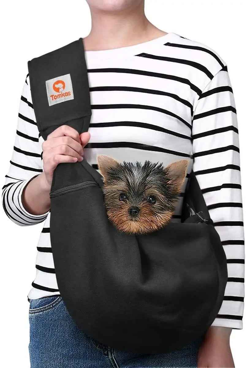 Small Dog Sling Carrier – Hands-Free Pet Pouch for Dogs & Cats, 3–10 lbs