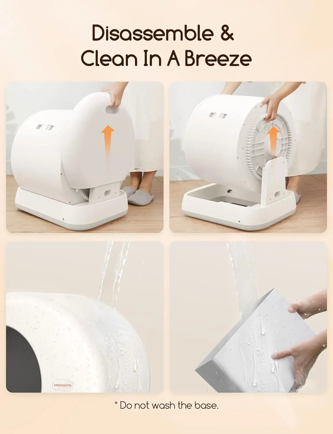 Smart Self-Cleaning Cat Litter Box App Control Odor Removal Large Multi Cat