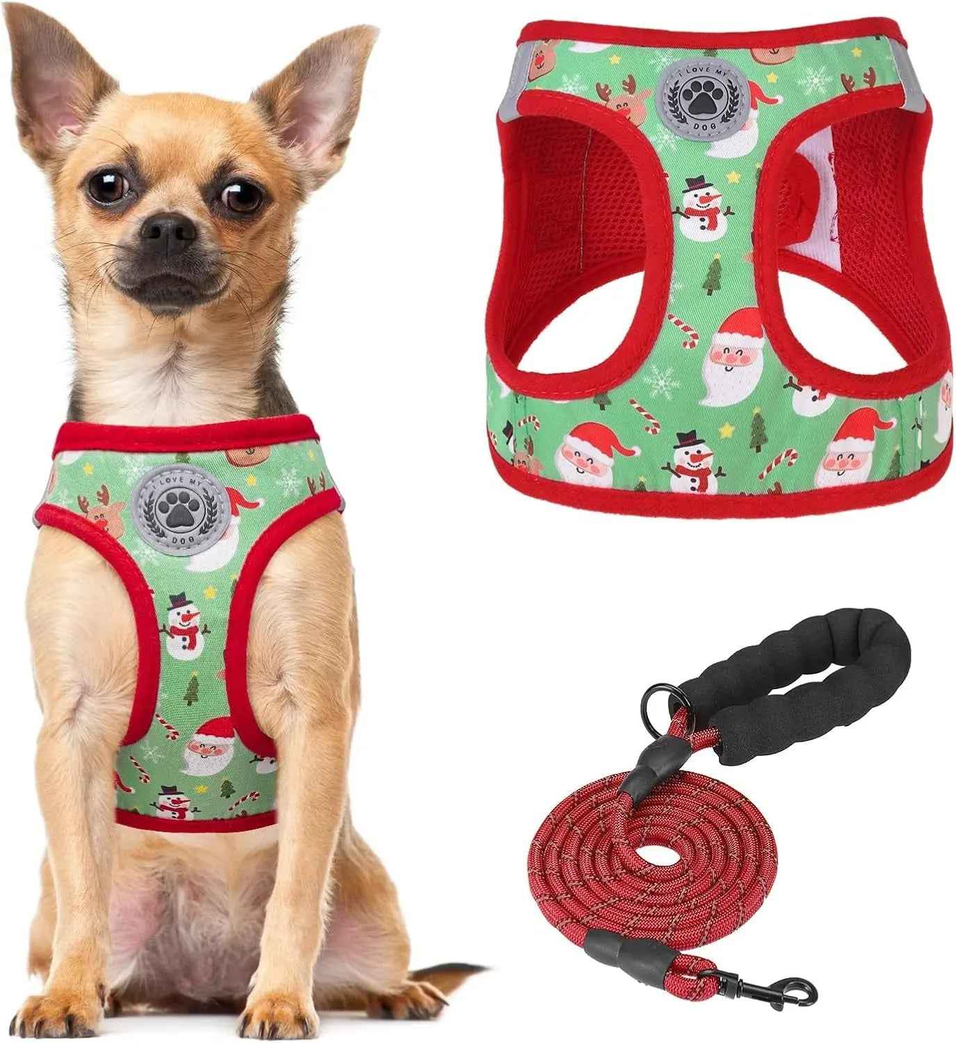 Step-In No-Pull Dog Harness & Leash Set, Reflective