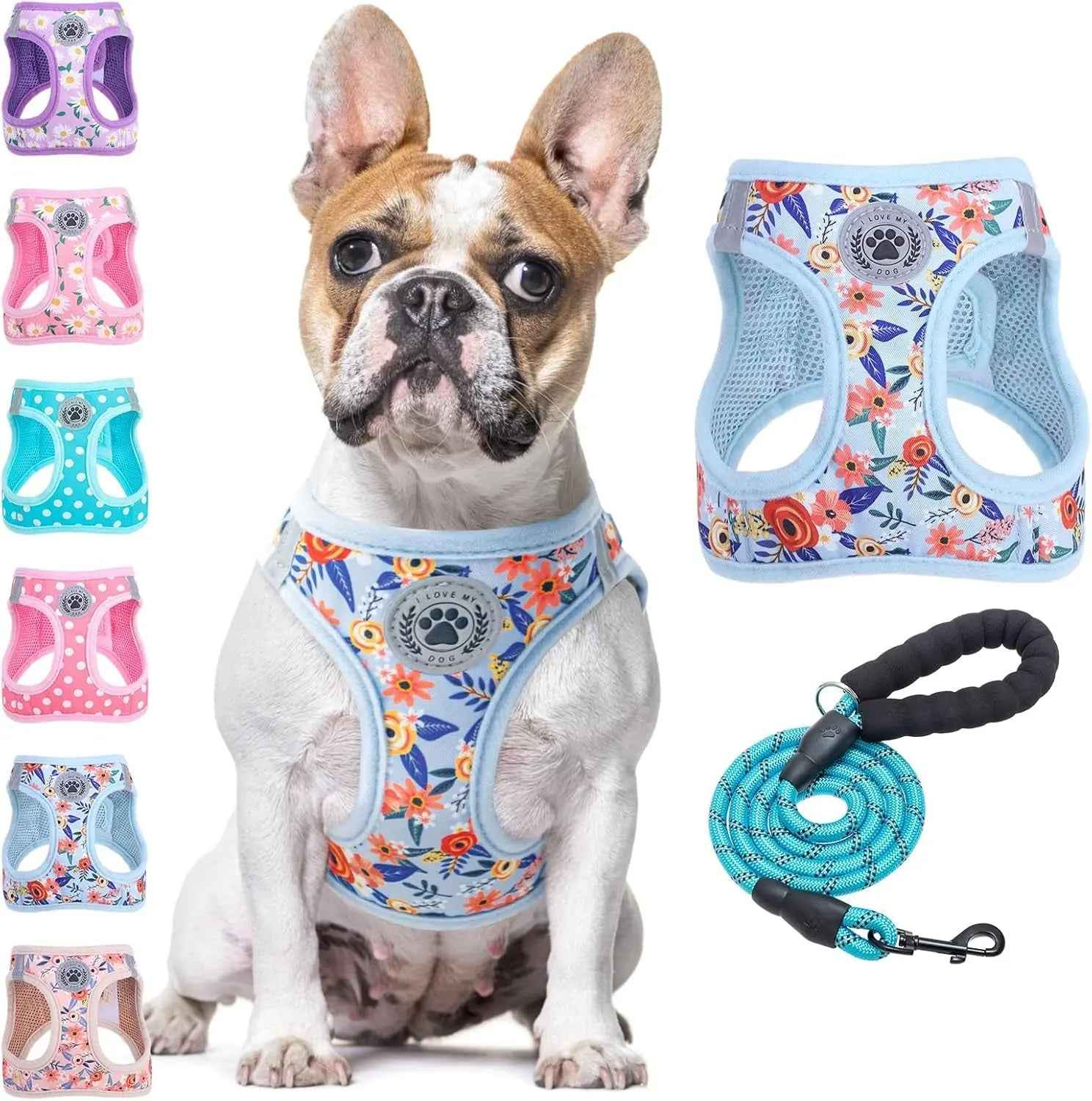 Step-In No-Pull Dog Harness & Leash Set, Reflective