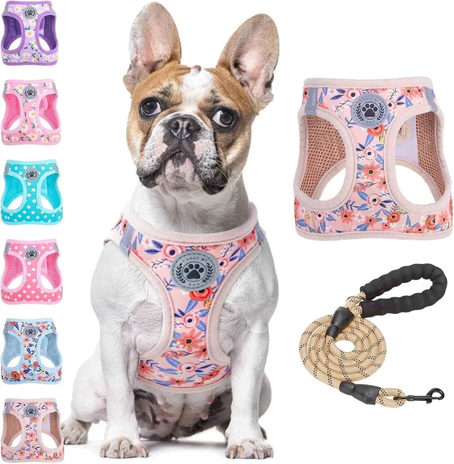 Step-In No-Pull Dog Harness & Leash Set, Reflective