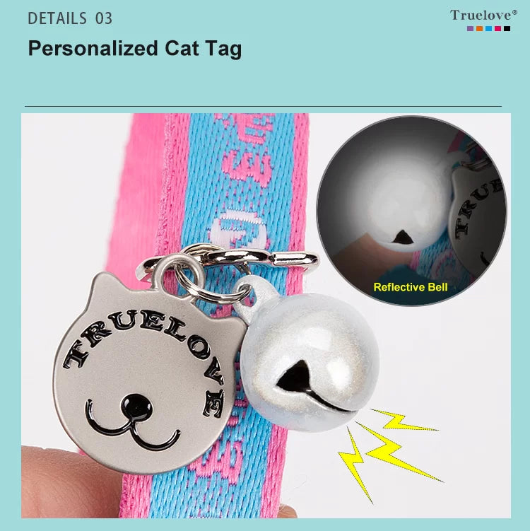 TrueLove Cat Collar and Leash Set with Bell and Breakaway Clip TLC5311