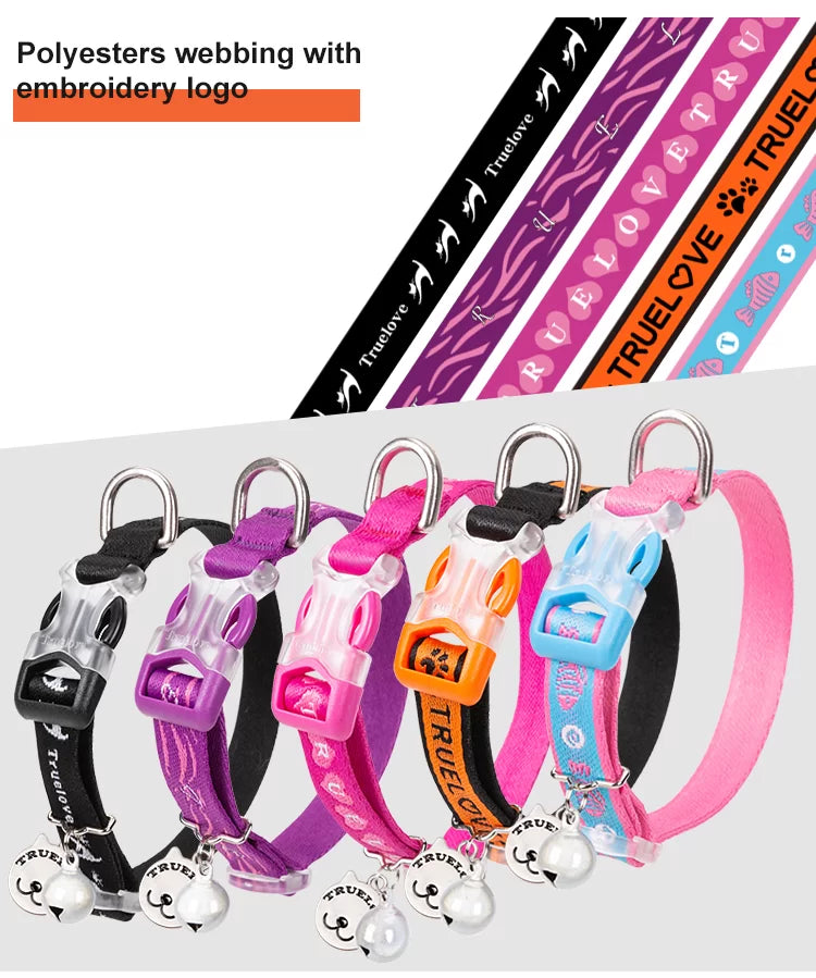 TrueLove Cat Collar and Leash Set with Bell and Breakaway Clip TLC5311