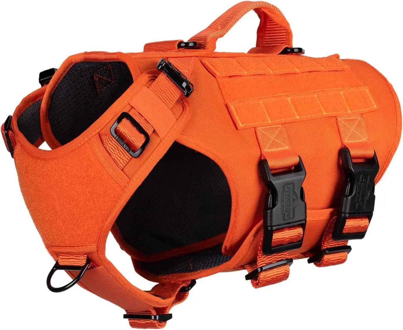 Tactical Dog Harness with 6-Buckle Fit & 3/4 Coverage – No-Pull MOLLE Vest