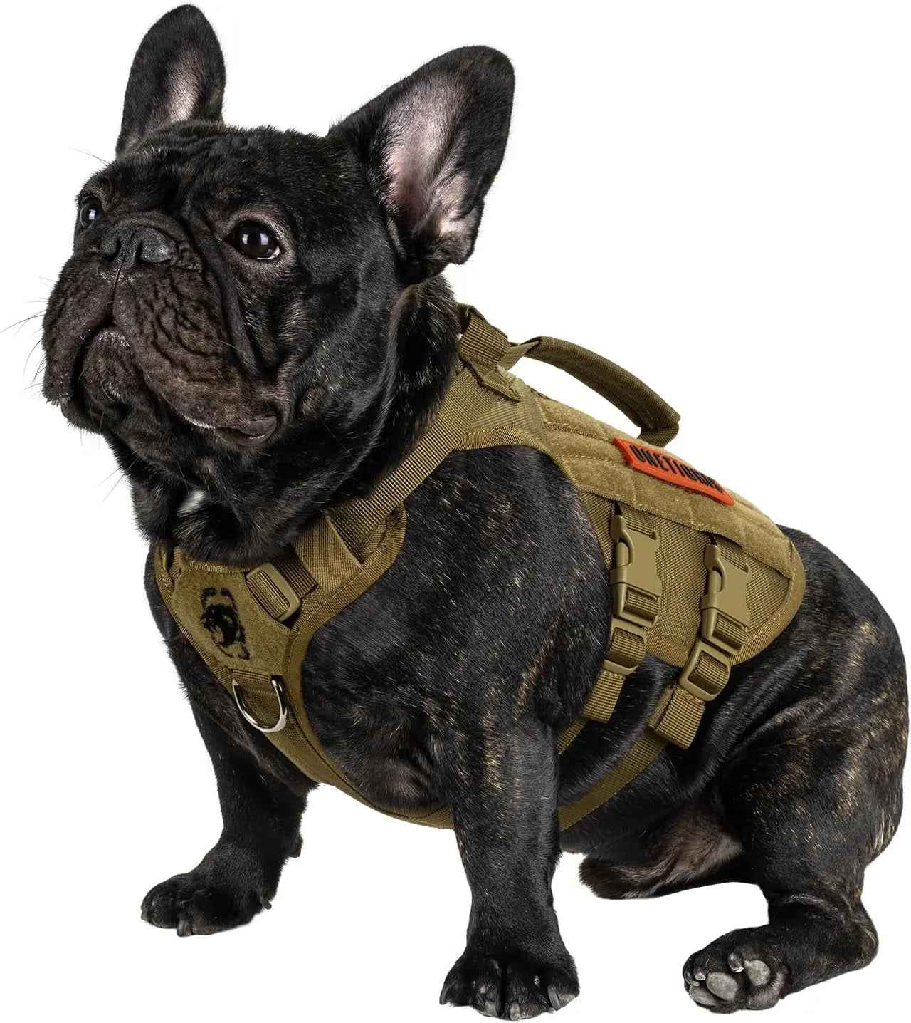 Tactical No-Pull Dog Harness with MOLLE Vest & Dual Handles