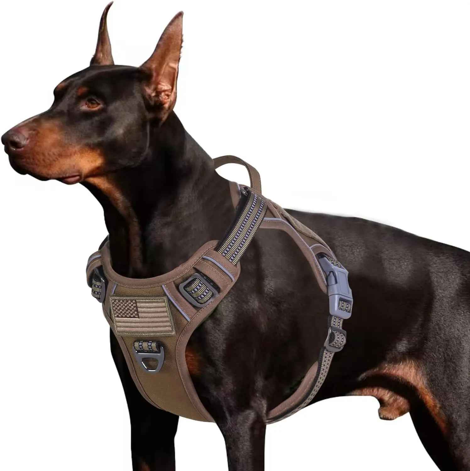 Tactical No-Pull Dog Harness with Handle – Reflective Training Vest